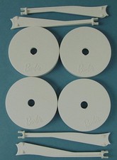 Set of 4 MATTEL STRADDLE WHITE COLLECTOR QUALITY BARBIE DOLL STANDS