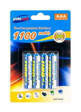Palocell Rechargeable AAA Batteries 1100 Mah 4 Pack Ni-Mh 1.25 per battery
