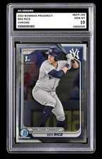 2024 Ben Rice 1st Bowman Chrome Rookie Card #BCP-186 New York Yankees Graded 10