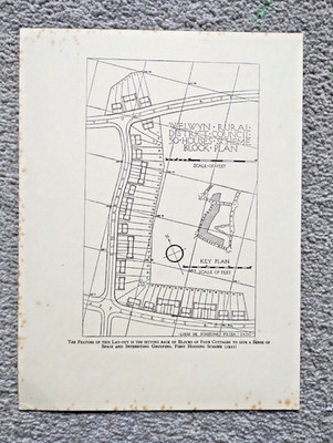 Welwyn Garden City, First Council Housing Scheme (1921)  - Antique Print - 1925