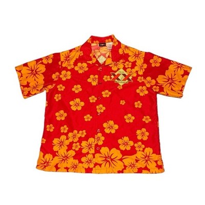 Cerveza Dos Equis Red Hawaiian Beer Shirt Floral Print Men's Size Medium