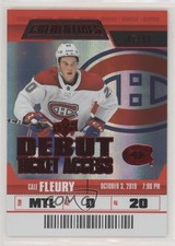 2019-20 Upper Deck Credentials Debut Ticket Access Red 45/99 Cale Fleury #91 1hh
