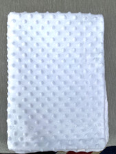 TJM Pure Baby Popcorn Bubble Pram Blanket White 75 X 100cm