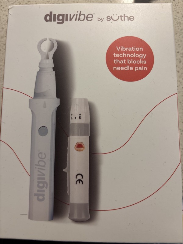 Digivibe Painless Lancing/Injections Kit, Needle Pain Blocker for Diabetes, Etc.