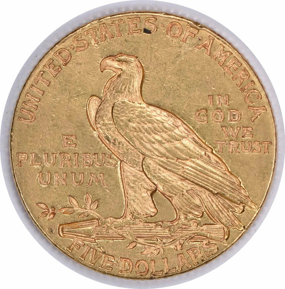 1909-D $5 Gold Indian AU Slider Uncertified #856 - Image 2 of 2