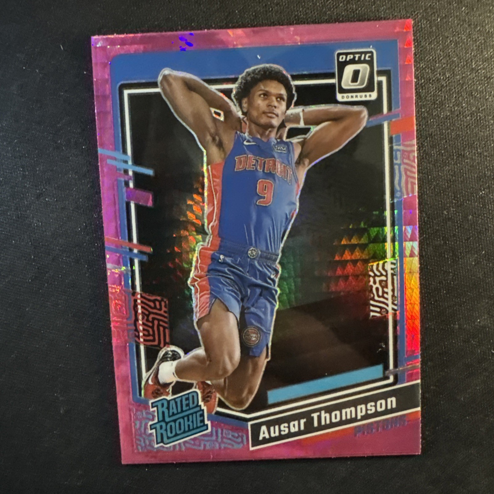2023-24 Panini Donruss Optic | Rated Rookie Ausar Thompson #235 Pink Hyper Prizm