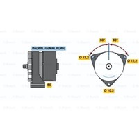 Bosch Generator Lichtmaschine 55A 28V FüR Mercedes-Benz T2/LN1 Triebkopf