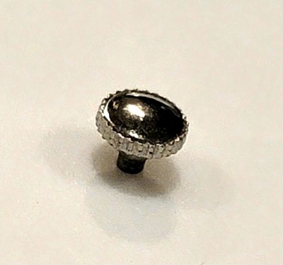 SB2-C03: D ~4.5mm H ~3.5mm Tap 10 - 1/10 14K White Gold-Filled Watch Crown   NOS