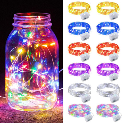 Luces hada 12 pack 7ft 20 led bateria 3 modos decoracion boda navidad colores