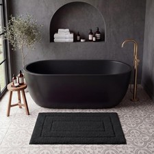 GRANNY SAYS Black Bathroom Rug, Non Slip Bath Mats for 1'4" x 2',