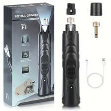 Dog Nail Grinder, Blue Color, Electric Trimmer, Home Pet Claw Care USB Tool Gift