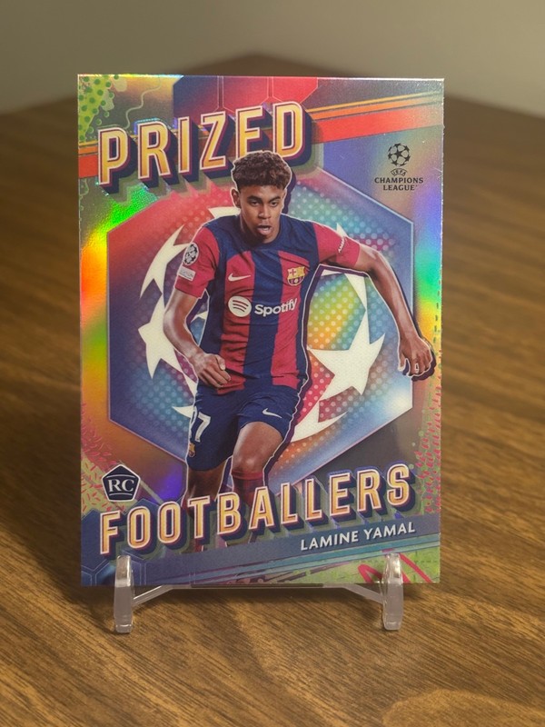 Lamine Yamal 2023 2023-24 Topps Finest UEFA UCC Prized Footballers Rookie RC