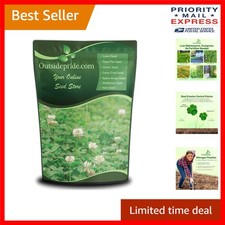 5 Lbs Nitrocoated White Dutch Clover Seed for Lawns  Erosion Control