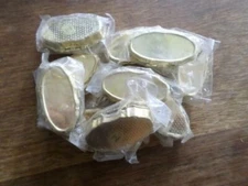 Lot Of 10 Small Pill Boxes In Gold Plastic For Beads, New Buttons
