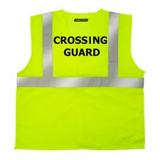 Safety Vest Crossing Guard Printed Pockets Class 2 Reflective High Vis JORESTECH