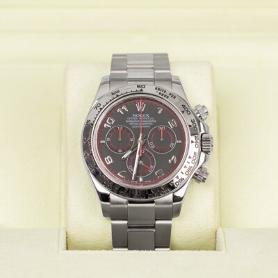 シューズ Dala 2008 Rolex 18K WG Daytona 116509 Black Diamond Arabic Dial