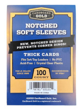 200 2 100ct Cardboard Gold Notched Sleeves Standard and Thick Cards Easy Load 