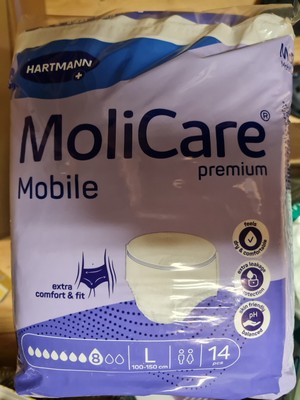 MoliCare Premium Mobile 8 Tropfen L / 4 x 14 = 56 Stück (1 Karton) Pants 