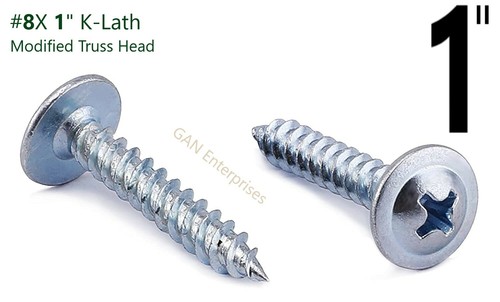 Modified Truss Head Phillips Self piercing sharp point screws #8 x 1/2"- 3" Zinc - Picture 17 of 28