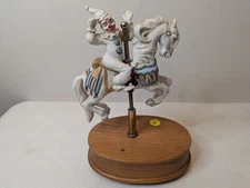 Willitts Design “Send In The Clowns” Porcelain Carousel Horse Musical Box