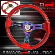 For Bmw 6 Bolt Hole Red Trim Neo Chrome Steering Wheel 3 Spokes Type R For Bmw 6 Bolt Hole Red Trim Neo Chrome Steering Wheel 3 Spokes Type R