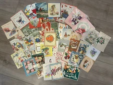 Vintage Greeting Card Lot 45 Cards