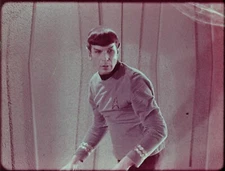 Star Trek TOS 35mm Film Clip Slide Catspaw Spock Leonard Nimoy in Hall 2.7.88