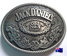 Belt Buckle Oval "Jack Daniels" 10.3 x 7.9cm Suits 4cm Belt