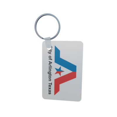 Schlüsselanhänger Flagge Fahne Arlington City Alu 40 x 57 mm