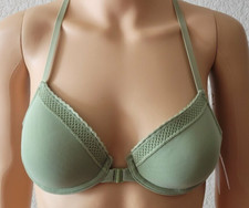 Auden 32DD UNDERWIRE The Ace Lightly Lined Lace Trim Demi Racerback Bra KIWI NWT