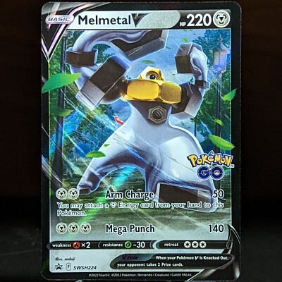 Melmetal V SWSH224 NM Black Star Promo Holo Pokemon Go Foil TCG Card 224 stamped | eBay Melmetal V SWSH224 NM Black Star Promo Holo Pokemon Go Foil TCG Card 224 stamped | eBay