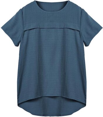 100% Reine Seide Shirt Damen Sommer T-Shirt Cool Atmungsaktiv