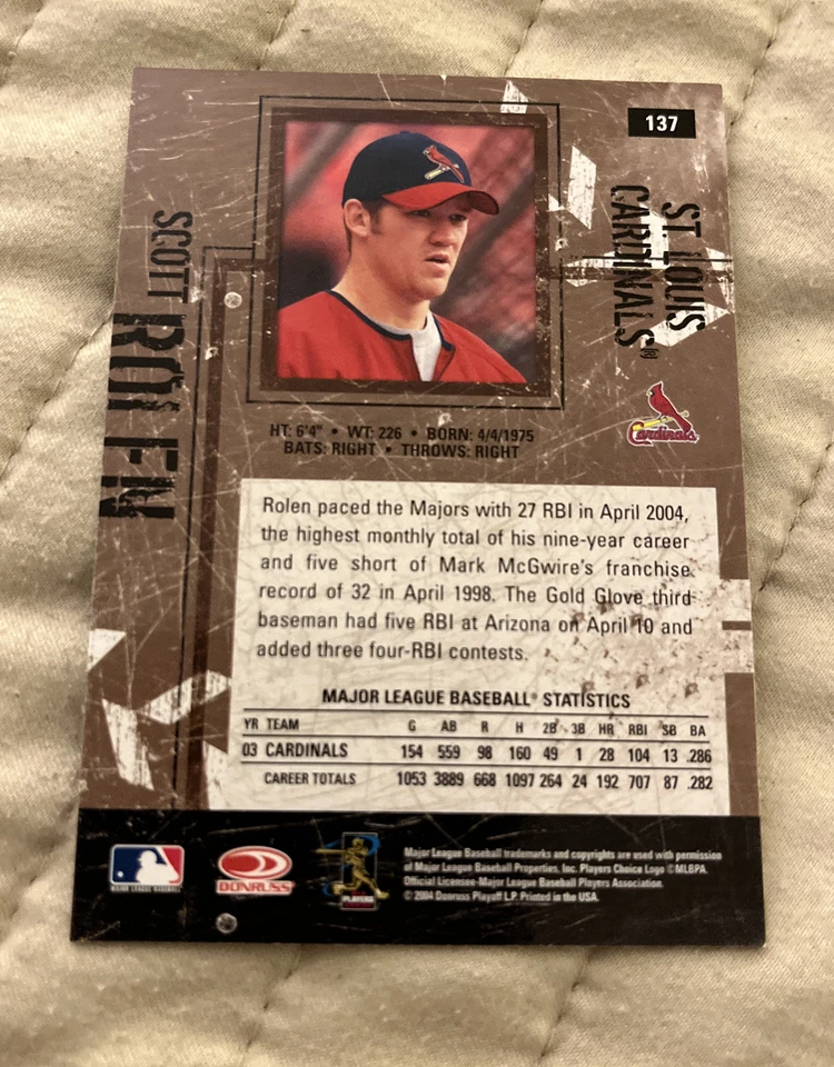 2004 Leather and Lumber #137 Scott Rolen - Image 2 of 2