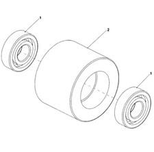 Load roller PU covering Jungheinrich EPM 113 tandem century No.51371807