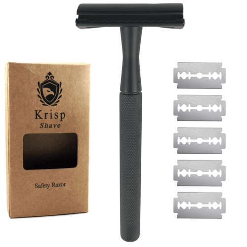 4.5" LONG HANDLE DOUBLE EDGE SAFETY RAZOR WOMEN MEN WET SHAVE + 10 SHAVING BLADE - Picture 2 of 7