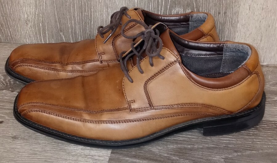 Dockers Endow 90-27242 Size 12M Brown Leather Lace Up Oxford Dress