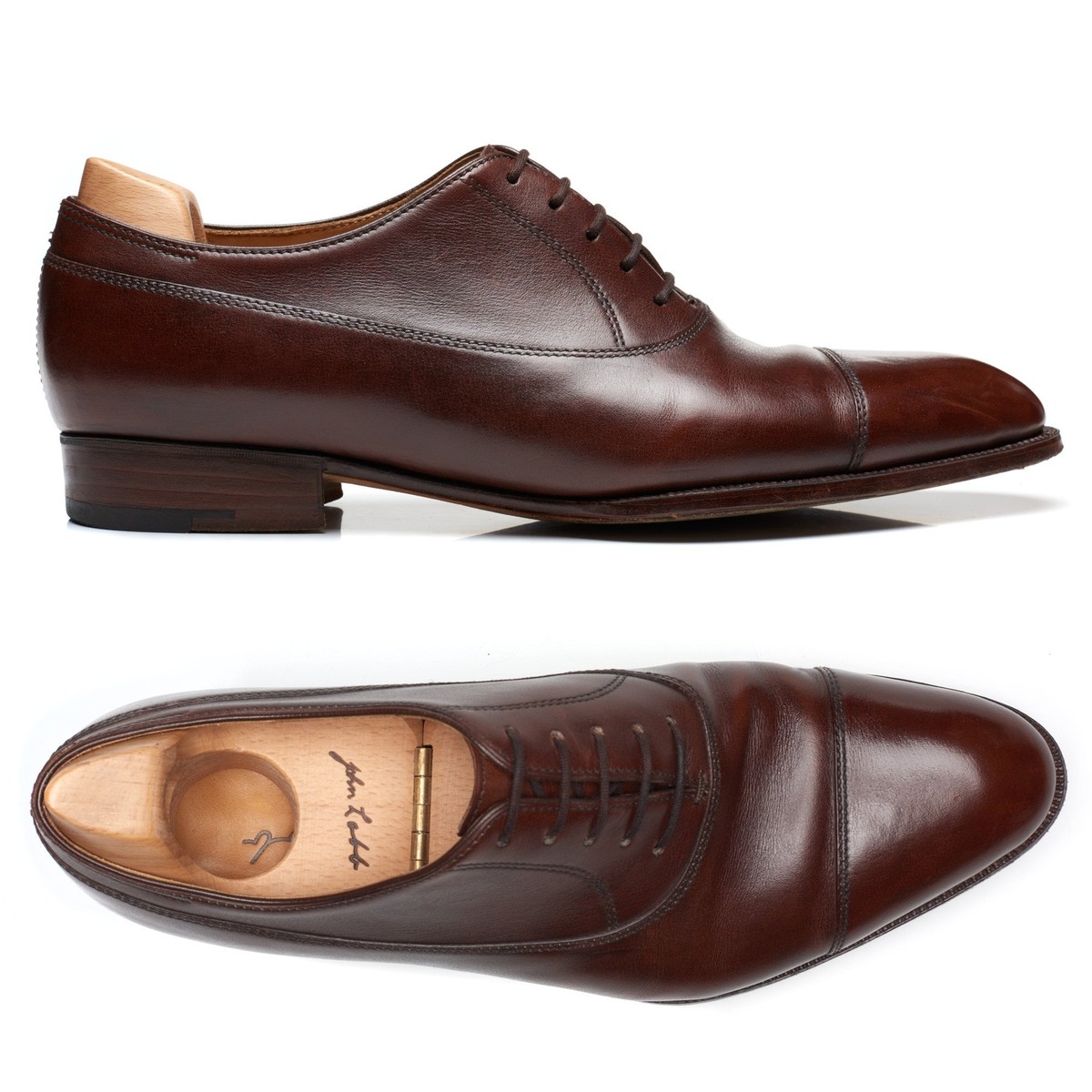 JOHN LOBB Paris Bespoke Brown Museum Calf Leather Oxford JOHN LOBB Paris Bespoke Brown Museum Calf Leather Oxford