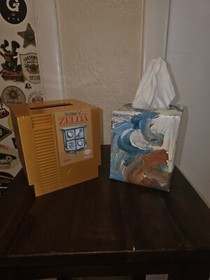 Gold Color NES Cartridge Nintendo Themed Tissue Box Holder - The Legend of Zelda