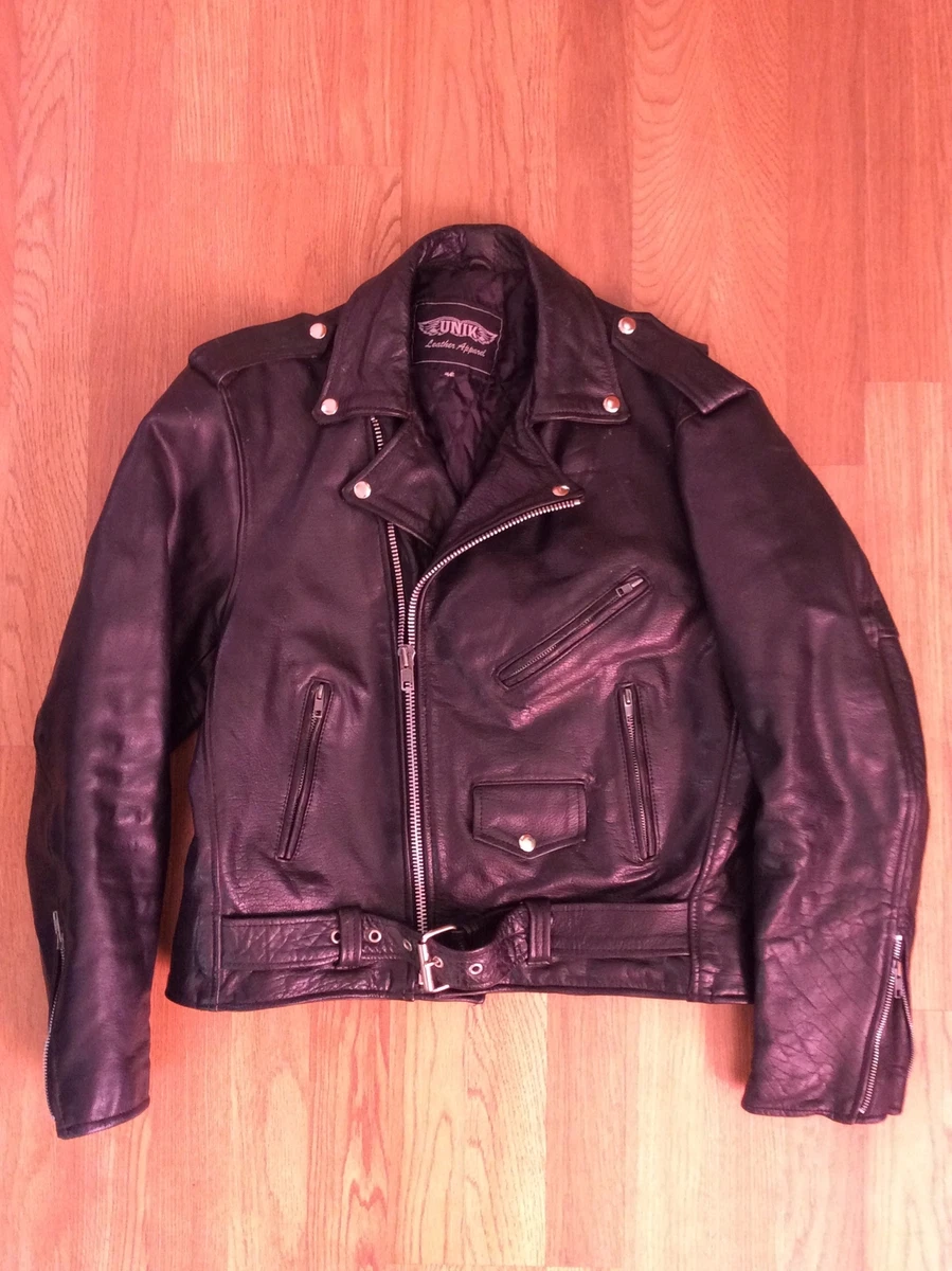 Leather Punk 1990s Vintage Outerwear Coats & Jackets for Men for