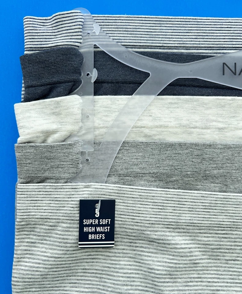 Nautica NT7554 5 ps 1X,2X Fit High Waist Brief No Show Super Soft Nylon Panties - Image 2 of 4