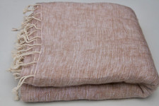 Beige Yak Wool Blanket Soft Throws/ Wrap