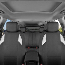 Monaco Black Full Set Car Seat Covers Front Back Seat For Auto Truck Suv