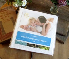 Linenspa Premium Twin Mattress Protector Liquid Proof Allergen Barrier FREE SHIP