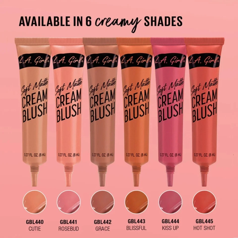 LA Girl Soft Matte Cream Blush For Cheeks And Lips - Jojoba Seed Oil & Vitamin E - Image 2 of 4