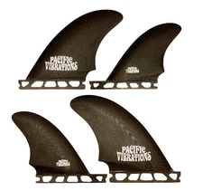 Pacific Vibrations Surfboard Fins Hydromatic Quad set fits Futures  base