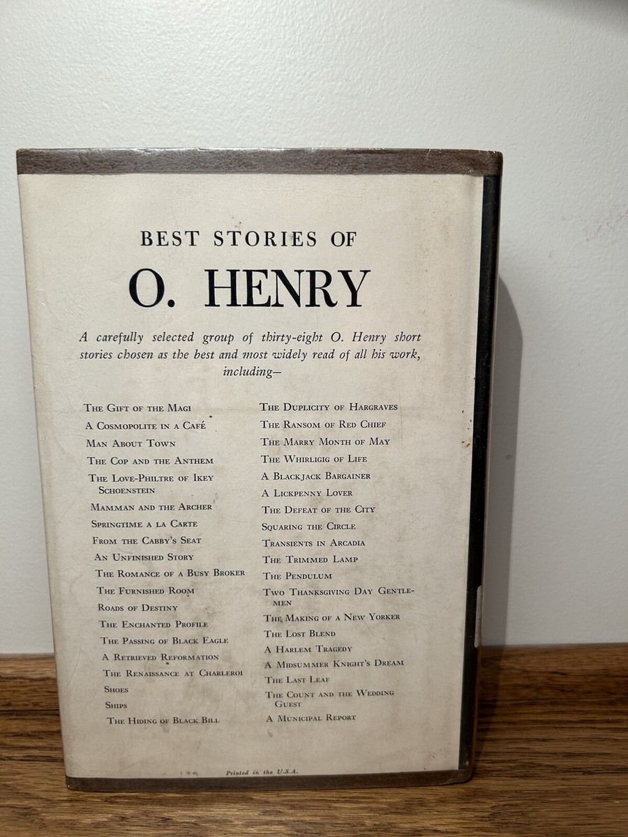 Best Stories Of O. Henry” Hard Cover Book , By Garden City Books