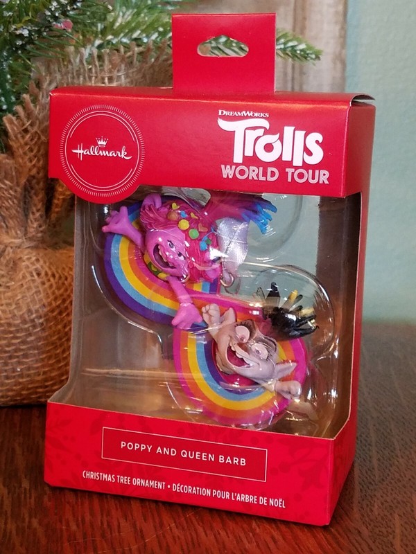 Hallmark Ornament  Red Box - POPPY AND QUEEN BARB - TROLLS WORLD TOUR