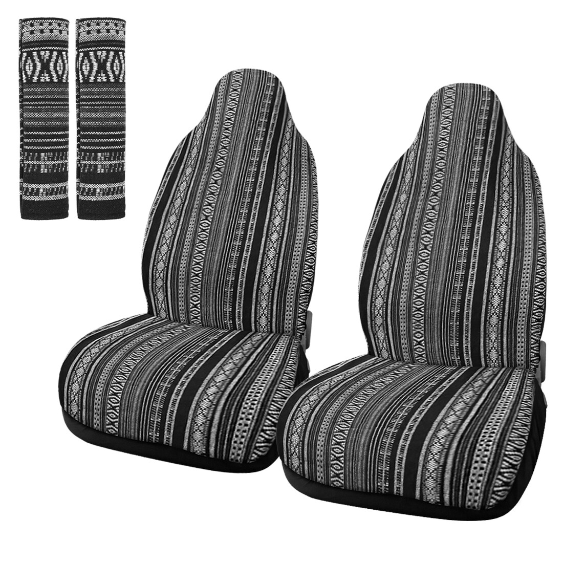 Universal Front Seat Cover Saddle Blanket Seat-Belt Pad Protectors