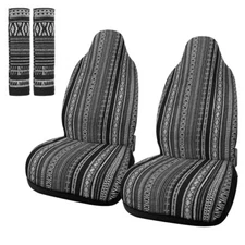 Universal Front Seat Cover Saddle Blanket Seat-Belt Pad Protectors for Car 2pcs