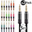 thumbnail 1  - 2x 3.5mm Braided Male to Male Stereo Audio AUX Cable Cord for PC iPod CAR iPhone